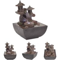 Prolenta Premium - The Living Store Zimmerbrunnen mit led Polyresin - Brunnen & Wasserfälle - Grau von PROLENTA PREMIUM