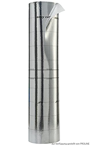 Unterlagsbahn Proline Probase Eps 1,6 Aqua-Stop, 25 m² Trittschalldämmung mit Dampfsprerre für Vinyl Parkett und Laminatböden von PROLINE