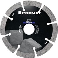 Promat - Diamanttrennscheibe beton ø 115 mm Bohrung 22,23 mm Segmentbreite 34,5 mm Segmenthöhe 10 mm Segmentstärke 1,9 mm von PROMAT