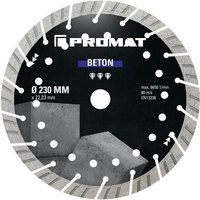Promat - Diamanttrennscheibe beton pro ø 230 mm Bohrung 22,23 mm Segmentstärke 2,8 mm Segmentbreite 36,76 mm von PROMAT