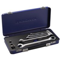 Knarrenringmaulschlüsselsatz 8-teilig Schlüsselweiten 8-19 mm gerade von PROMAT