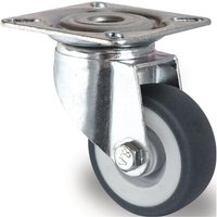 Lenkrolle Rad-D. 50 mm grau Tragfähigkeit 50 kg mit Anschraubplatte The - Promat von PROMAT