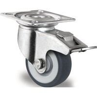 Promat - Lenkrolle mit Totalfeststeller Rad-Ø 50 mm Tragfähigkeit 50 kg mit Ansc Promat - Lenkrolle mit Totalfeststeller Rad-Ø 50 mm Tragfähigkeit 50 kg mit Ansc von PROMAT