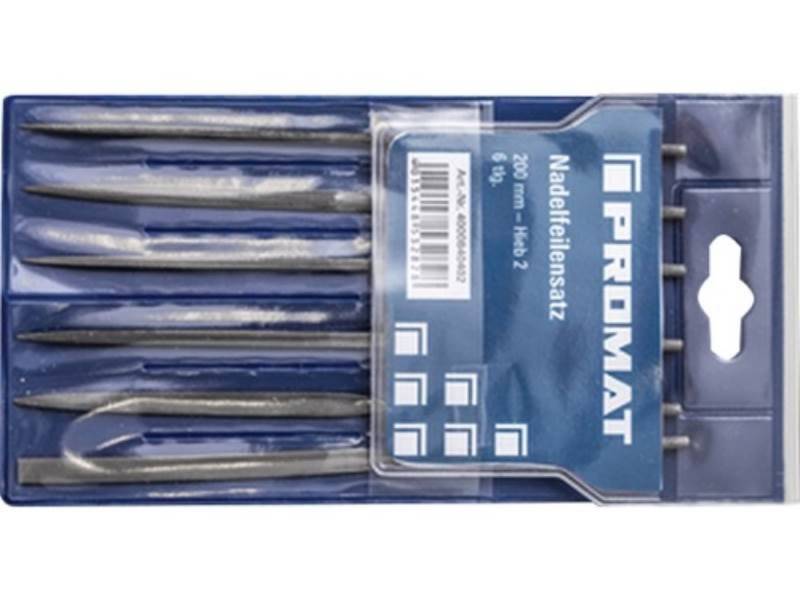 PROMAT Feile PROMAT Nadelfeilensatz Länge 200 mm Hieb 2 6-teilig von PROMAT
