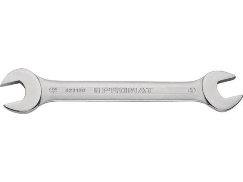 PROMAT Maulschlüssel PROMAT Doppelmaulschlüssel 18 x 19 mm Länge 221 mm verchromt von PROMAT
