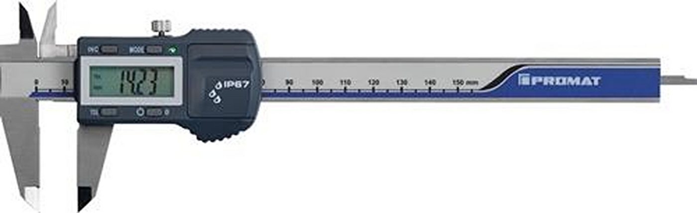 PROMAT Schieber PROMAT Messschieber DIN 862 IP67 150 mm digital mit Toleranzfunktion PROMAT Schieber PROMAT Messschieber DIN 862 IP67 150 mm digital mit Toleranzfunktion von PROMAT