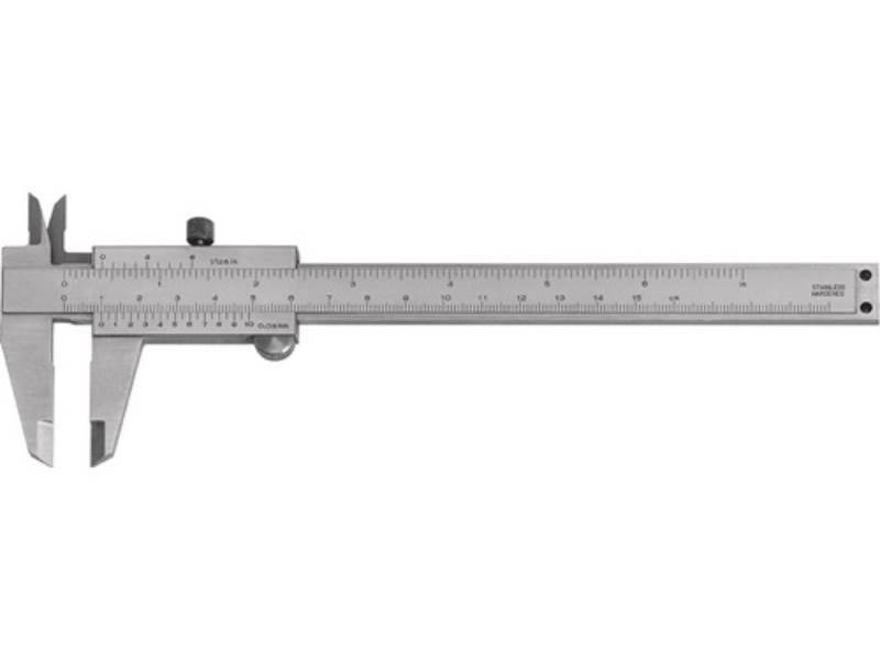 PROMAT Schieber PROMAT Taschenmessschieber DIN 862 150 mm mit Feststellschraube eckig von PROMAT
