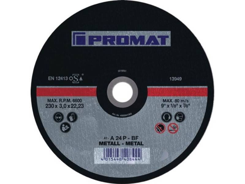 PROMAT Trennscheibe 25er Pack PROMAT Trennscheibe D230x1,9mm gerade Stahl Bohrung 22,23 mm von PROMAT