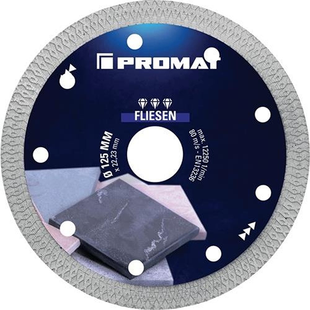 PROMAT Trennscheibe PROMAT Diamanttrennscheibe FLIESEN PRO X Ø 125 mm Bohrung 22,23 mm PROMAT Trennscheibe PROMAT Diamanttrennscheibe FLIESEN PRO X Ø 125 mm Bohrung 22,23 mm von PROMAT