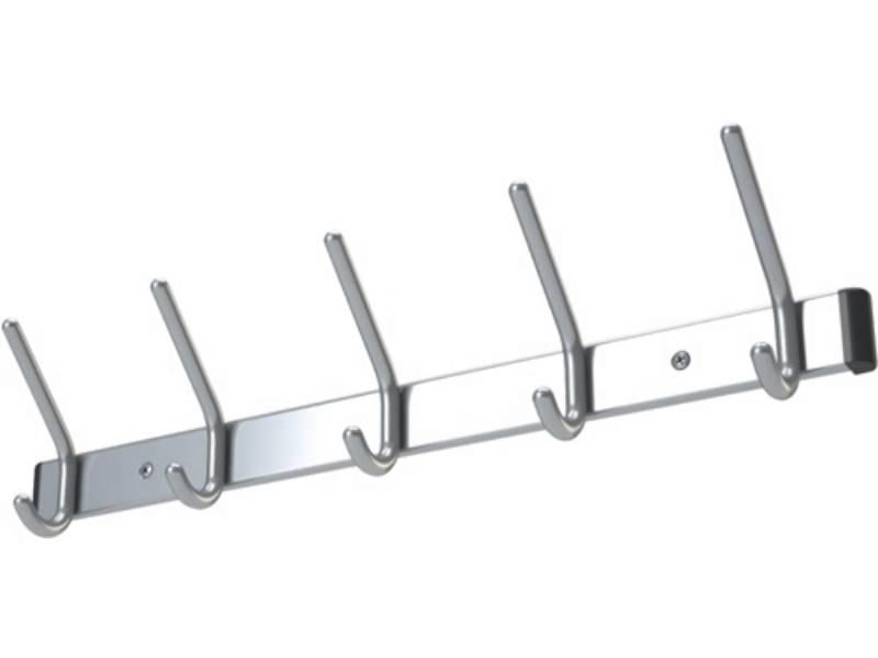 PROMAT Wandgarderobe Wandgarderobe Aluminium F1 naturfarbig 9 Hut-/9 Mantelhaken Länge 130 von PROMAT