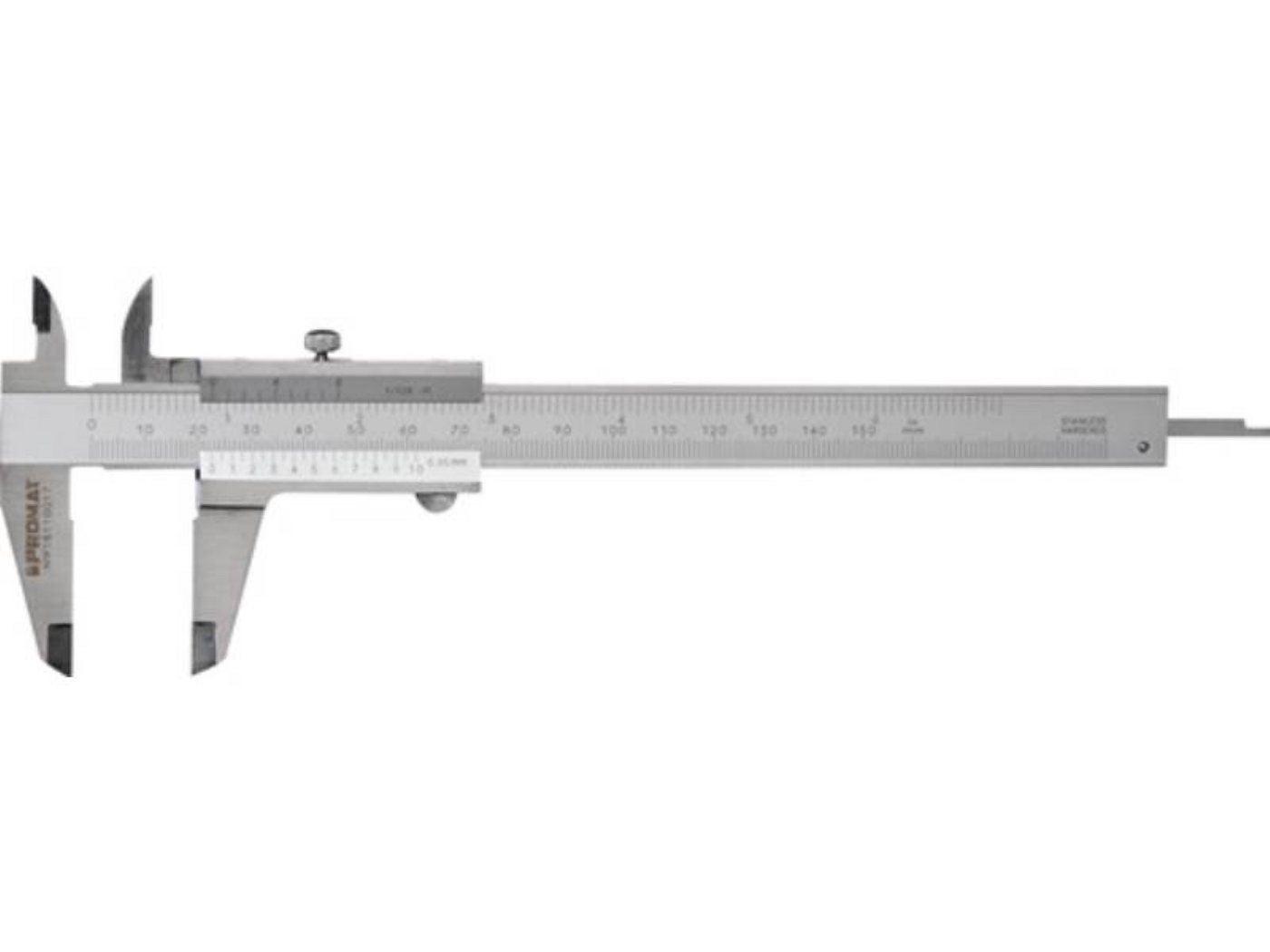 PROMAT Schieber Taschenmessschieber DIN 862 150mm m.Schr.eck.PROMAT Skala und Nonius m von PROMAT