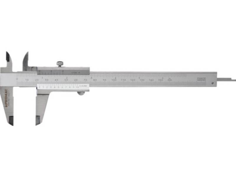 PROMAT Schieber PROMAT Taschenmessschieber DIN 862 150 mm mit Feststellschraube eckig von PROMAT