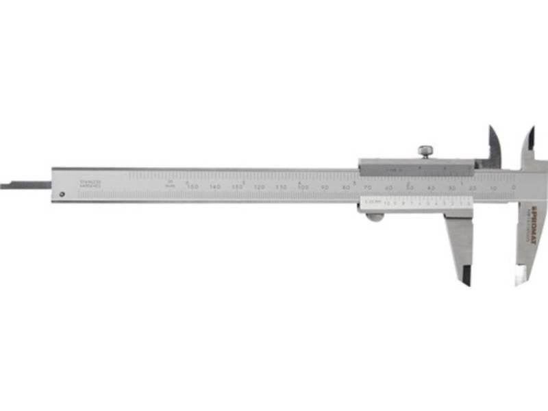 PROMAT Schieber PROMAT Taschenmessschieber DIN 862 150 mm mit Feststellschraube eckig von PROMAT