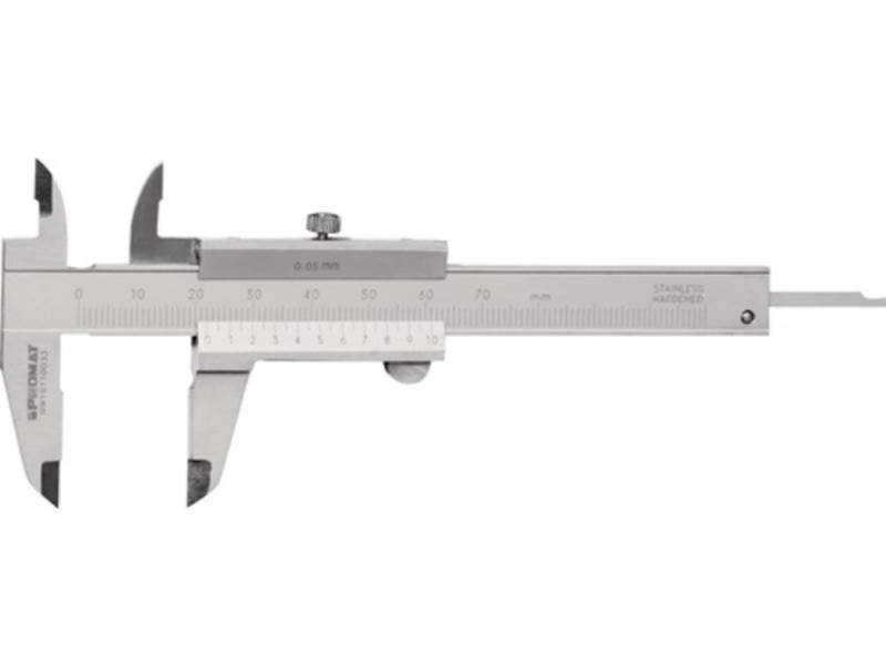 PROMAT Schieber PROMAT Taschenmessschieber DIN 862 70 mm mit Feststellschraube eckig von PROMAT