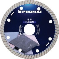 Diamanttrennscheibe fliesen pro t ø 115 mm Bohrung 22,23 mm Segmenthöhe 7 mm Segmentstärke 1,6 mm Winkelschleifer von PROMAT