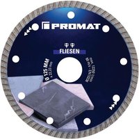 Promat - Diamanttrennscheibe fliesen pro t ø 125 mm Bohrung 22,23 mm Segmenthöhe 7 mm Segmentstärke 1,6 mm Winkelschleifer Promat - Diamanttrennscheibe fliesen pro t ø 125 mm Bohrung 22,23 mm Segmenthöhe 7 mm Segmentstärke 1,6 mm Winkelschleifer von PROMAT