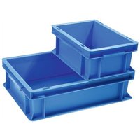Promat - Transportstapelbehälter 31l pp blau Seitenwände geschl. Durchfassgriff von PROMAT