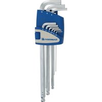 Winkelschraubendrehersatz 9-tlg.Ku.-Halter sw 1,5-10mm lang Kugel von PROMAT