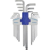 Winkelschraubendrehersatz Universal 18-teilig Kunststoffhalter SW 1,5 - 10 mm - T10 - T50 lang Universal S2-Stahl Winkelschraubendrehersatz Universal 18-teilig Kunststoffhalter SW 1,5 - 10 mm - T10 - T50 lang Universal S2-Stahl von PROMAT