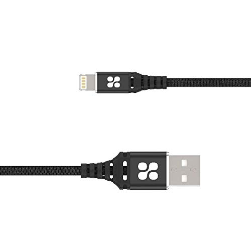 USB-Blitzkabel, Hochleistungs-2,4-A-Apple-MFi-zertifizierter Schnellladekabel mit USB-A-Kabel mit 2 m netzgepanzertem, verwickelungsfreiem Kabel und ultradünnem Anschluss für iPhone, iPod, iPad Pro von Promate