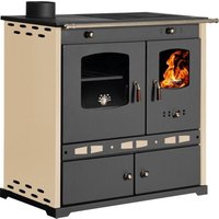 Prometey - eek a+ Küchenofen Holzherd mit Gusseisen Top Perfect Eco Lux Holzofen 7.38 kW EcoDesign - Links von PROMETEY
