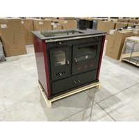 Prometey - Stufa a Legna Cucina con piano in ceramica Practik Lux - 9,5 kw eek a+ - Red von PROMETEY