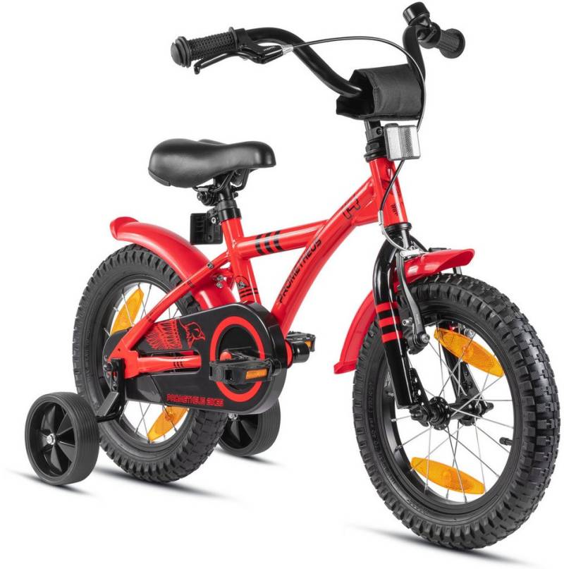 PROMETHEUS BICYCLES Kinderfahrrad HAWK 14 Zoll ab 4 Jahre, 1 Gang, Junge Mädchen Fahrrad Kinder mit Rücktrittbremse Stützräder PROMETHEUS BICYCLES Kinderfahrrad HAWK 14 Zoll ab 4 Jahre, 1 Gang, Junge Mädchen Fahrrad Kinder mit Rücktrittbremse Stützräder von PROMETHEUS BICYCLES