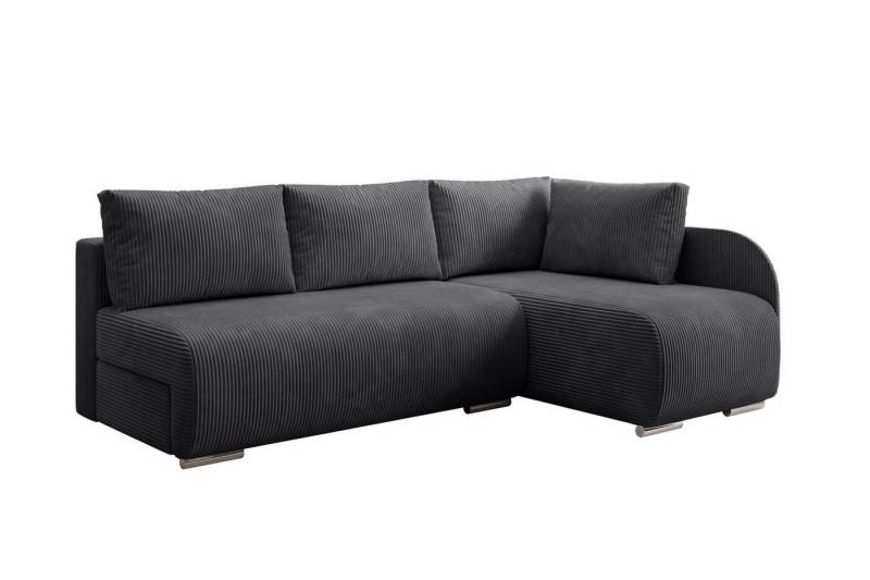 PROMETO Möbel Ecksofa Sofa mit Schlaffunktion, L-Form Links/Rechts, Cord-Stoff, Klein PROMETO Möbel Ecksofa Sofa mit Schlaffunktion, L-Form Links/Rechts, Cord-Stoff, Klein von PROMETO Möbel