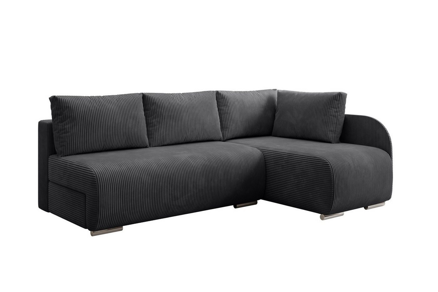 PROMETO Möbel Ecksofa Sofa mit Schlaffunktion, L-Form Links/Rechts, Cord-Stoff, Klein PROMETO Möbel Ecksofa Sofa mit Schlaffunktion, L-Form Links/Rechts, Cord-Stoff, Klein von PROMETO Möbel