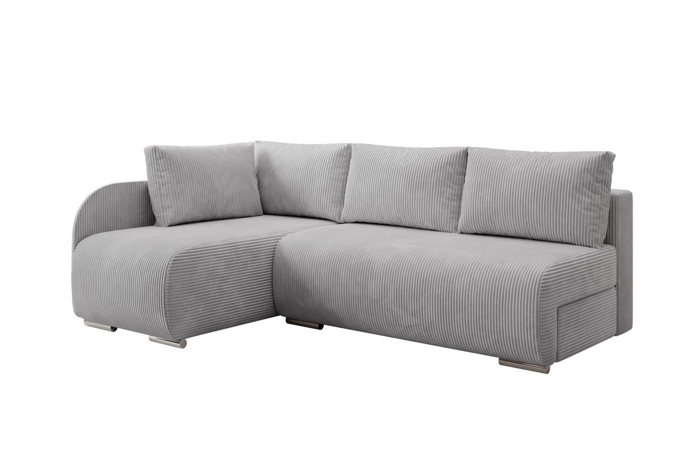 PROMETO Möbel Ecksofa Sofa mit Schlaffunktion, L-Form Links/Rechts, Cord-Stoff, Klein PROMETO Möbel Ecksofa Sofa mit Schlaffunktion, L-Form Links/Rechts, Cord-Stoff, Klein von PROMETO Möbel