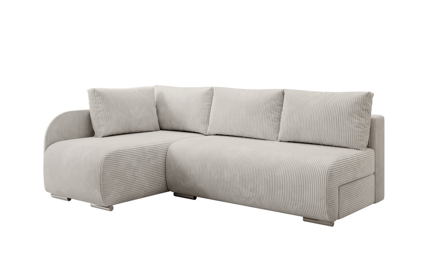 PROMETO Möbel Ecksofa Sofa mit Schlaffunktion, L-Form Links/Rechts, Cord-Stoff, Klein PROMETO Möbel Ecksofa Sofa mit Schlaffunktion, L-Form Links/Rechts, Cord-Stoff, Klein von PROMETO Möbel