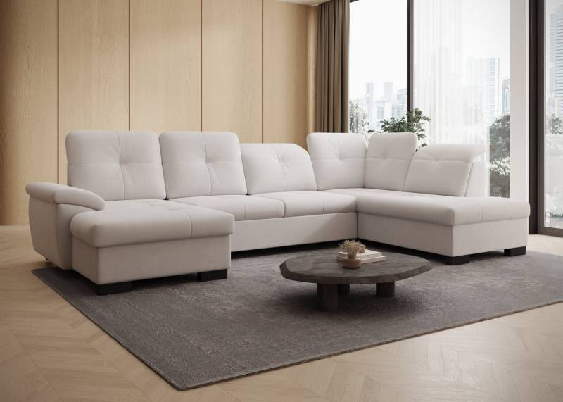 PROMETO Möbel Ecksofa U-Sofa Verstellbare Kopfstütze, Schlaffunktion Bettkasten Magari, Verstellbare Kopfstütze, Bettkasten, Schlaffunktion PROMETO Möbel Ecksofa U-Sofa Verstellbare Kopfstütze, Schlaffunktion Bettkasten Magari, Verstellbare Kopfstütze, Bettkasten, Schlaffunktion von PROMETO Möbel