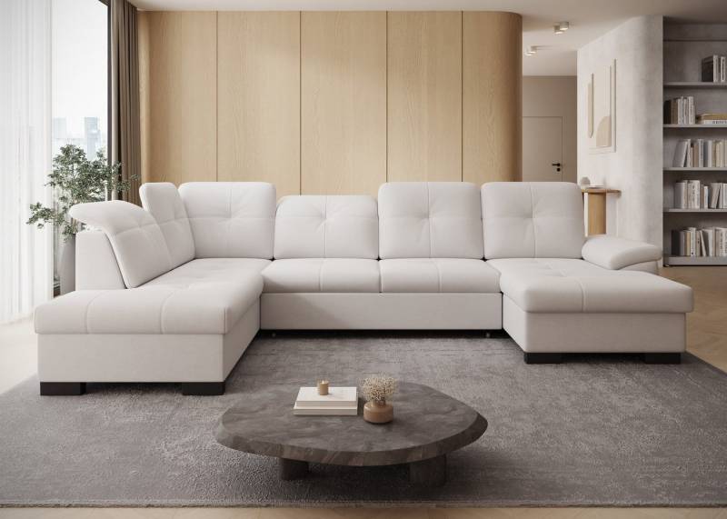 PROMETO Möbel Ecksofa U-Sofa Verstellbare Kopfstütze, Schlaffunktion Bettkasten Magari, Verstellbare Kopfstütze, Bettkasten, Schlaffunktion PROMETO Möbel Ecksofa U-Sofa Verstellbare Kopfstütze, Schlaffunktion Bettkasten Magari, Verstellbare Kopfstütze, Bettkasten, Schlaffunktion von PROMETO Möbel