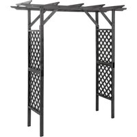 Rosenbogen aus Holz, ca. 200 x 51 x 208 cm - Grau von Hardin 1fachgut