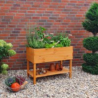 Promadino Balkon-Kräuterbeet auf Beinen honigbraun Promadino Balkon-Kräuterbeet auf Beinen honigbraun von PROMEX