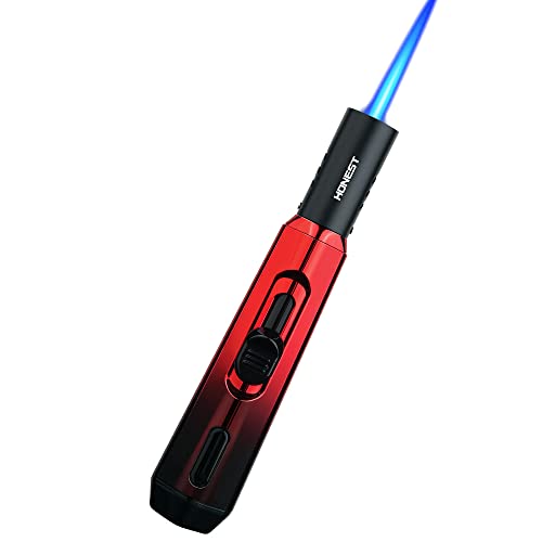 PROMISE Taschenlampen-Feuerzeuge, Butan-Feuerzeuge, nachfüllbar, Einzelstrahl-Flamme, für Kerzen, Grill, Camping, Feuerzeug ohne Gas (rot) von PROMISE