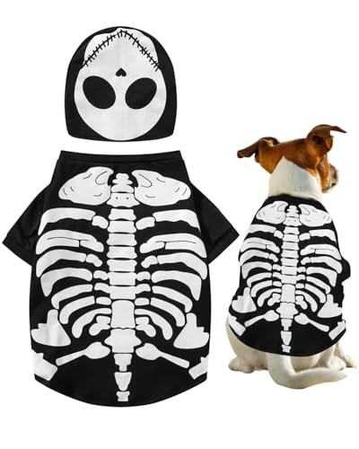 Halloween-Skelett-Kostüme für Haustiere, Hunde, Größe XL von PROMOTED TO BIG SISTER