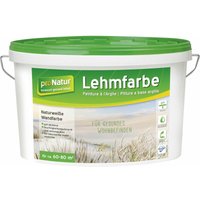 Pronatur - Lehmfarbe Naturweiß 10 l weiß Wandfarbe von PRONATUR