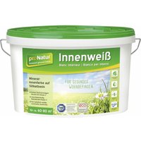 Pronatur Mineralfarbe Innenweiß 10 L weiß Wandfarbe von PRONATUR