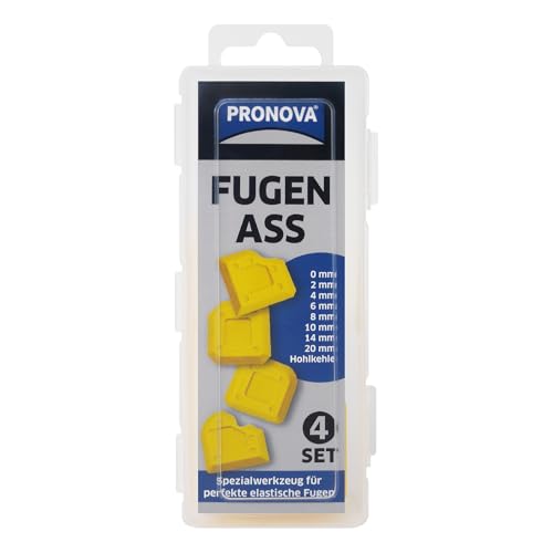 Pronova Fugenglätter - 4-Tlg Fugenabzieher Set für Silikon Acryl und Dichtstoffe Profi Fugenglätter Silikon Fugenabzieher Set - Made in Germany von Pronova