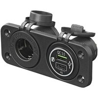 Einbausatz 12v steckdose usb schnellladegerat typ a c 2 fach 3a von PROPLUS