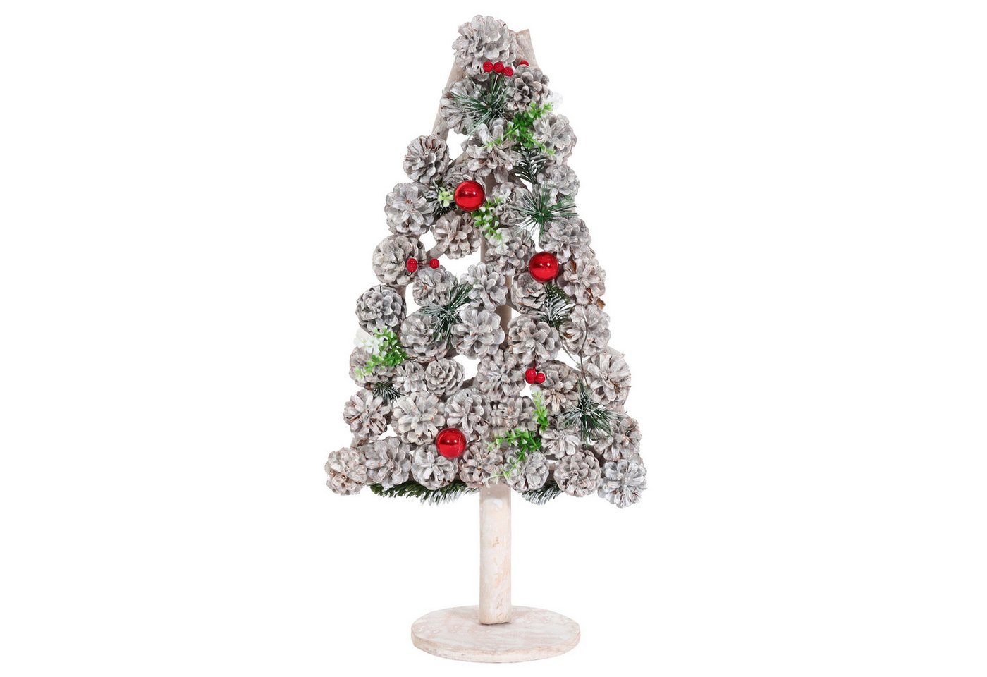 PROREGAL® Adventskranz Deko-Weihnachtsbaum 60x32x17cm Kiefernzapfen Holz Christbaum von PROREGAL®