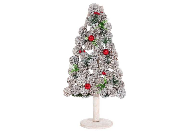 PROREGAL® Adventskranz Deko-Weihnachtsbaum 60x32x17cm Kiefernzapfen Holz Christbaum von PROREGAL®