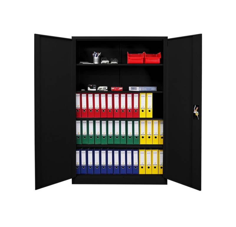 PROREGAL® Mehrzweckschrank Abschließbarer Flügeltürenschrank ELEPHANT mit 2 Türen von PROREGAL®