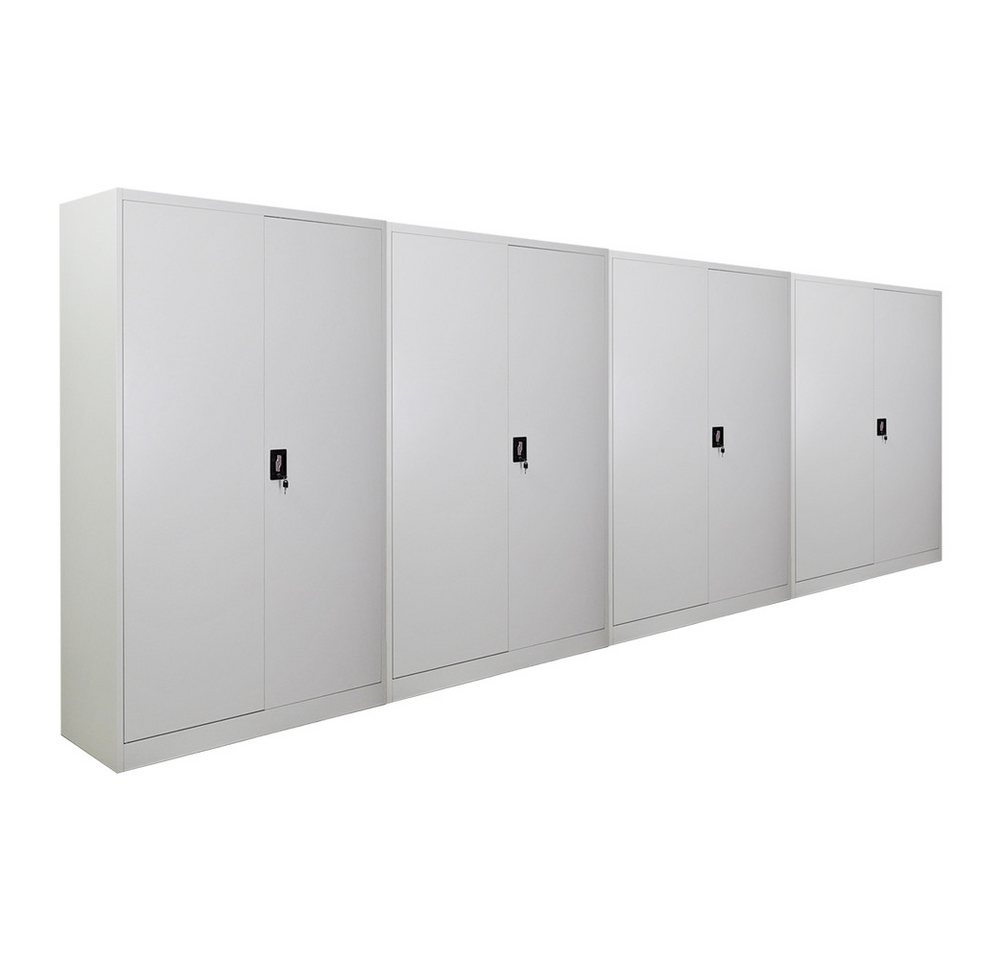 PROREGAL® Aktenschrank Mega Deal Flügeltürenschrank ELEPHANT (4-St) von PROREGAL®