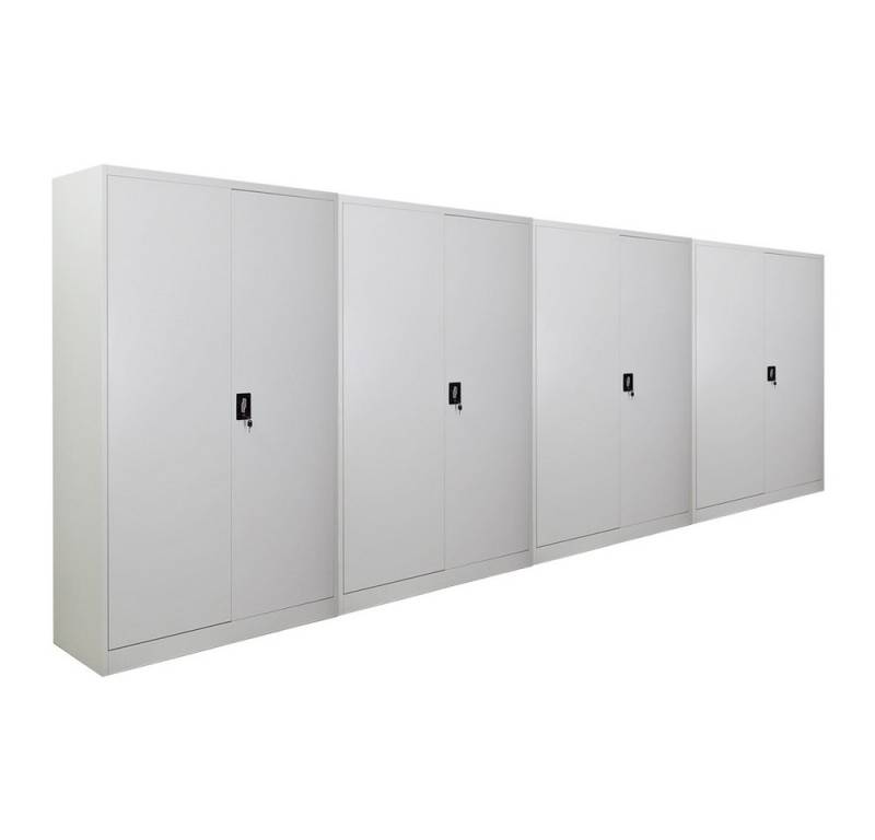PROREGAL® Aktenschrank Mega Deal Flügeltürenschrank ELEPHANT (4-St) von PROREGAL®