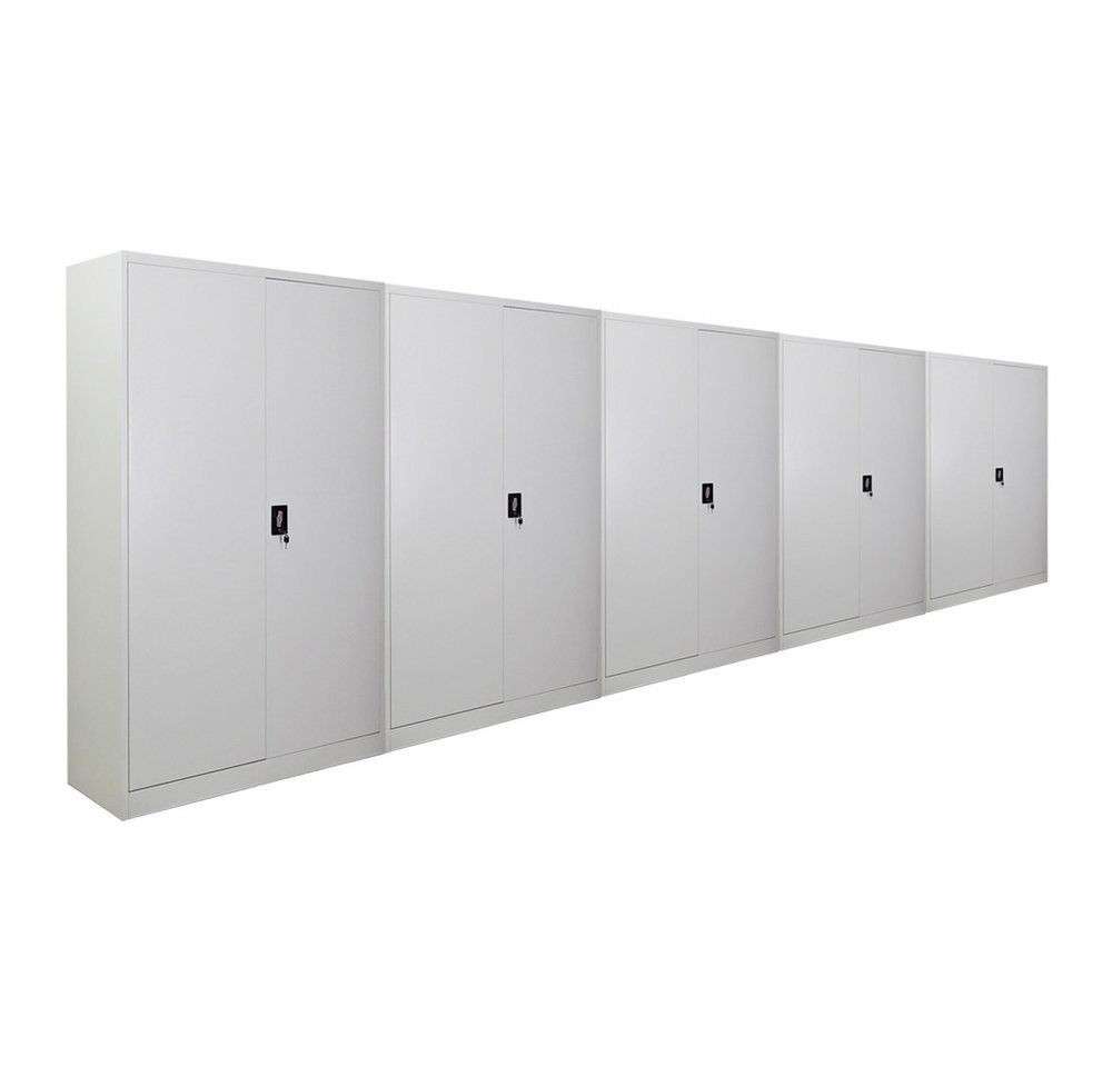 PROREGAL® Aktenschrank Mega Deal Flügeltürenschrank ELEPHANT (5-St) von PROREGAL®