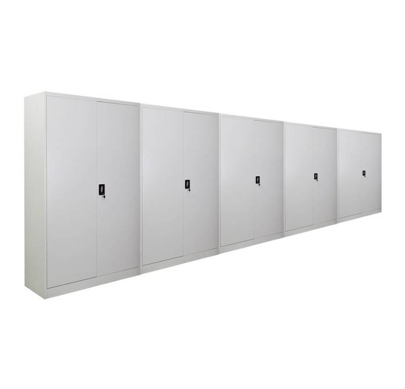 PROREGAL® Aktenschrank Mega Deal Flügeltürenschrank ELEPHANT (5-St) von PROREGAL®