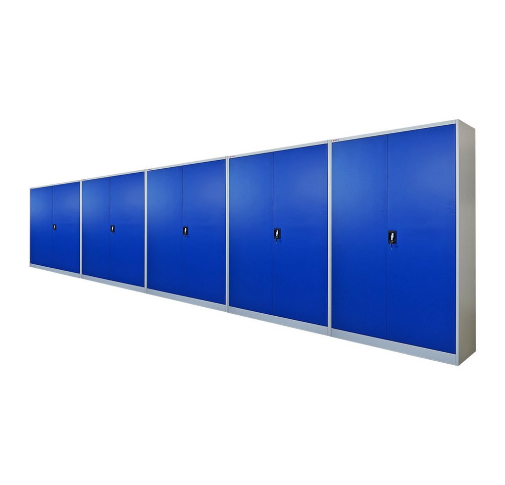 PROREGAL® Aktenschrank Mega Deal Flügeltürenschrank ELEPHANT (5-St) von PROREGAL®