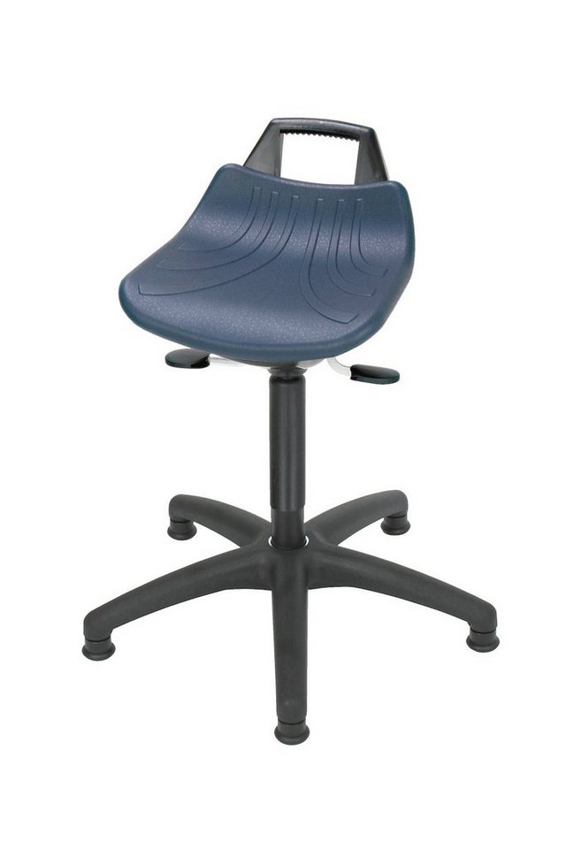 PROREGAL® Arbeitshocker Hocker Denver, Sitzh. 49-68cm, Ø63cm, tdw 110kg, Blau von PROREGAL®